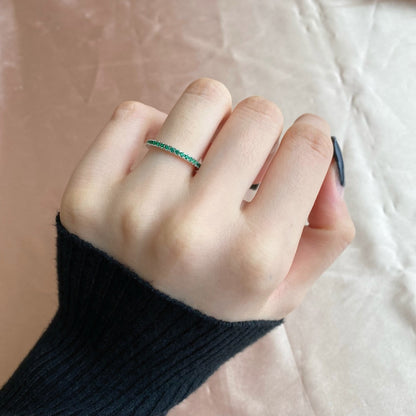 [Clover Jewelrys]Delicate Sparkling Round Cut Daily Ring