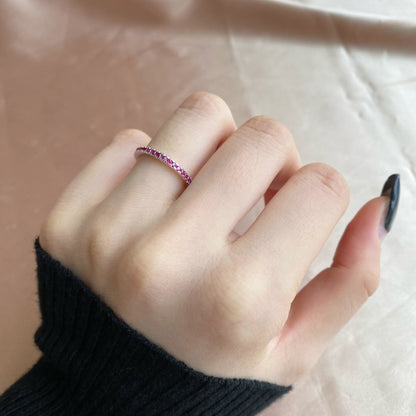 [Clover Jewelrys]Delicate Sparkling Round Cut Daily Ring