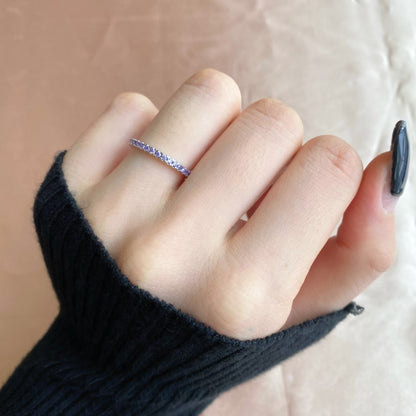 [Clover Jewelrys]Delicate Sparkling Round Cut Daily Ring