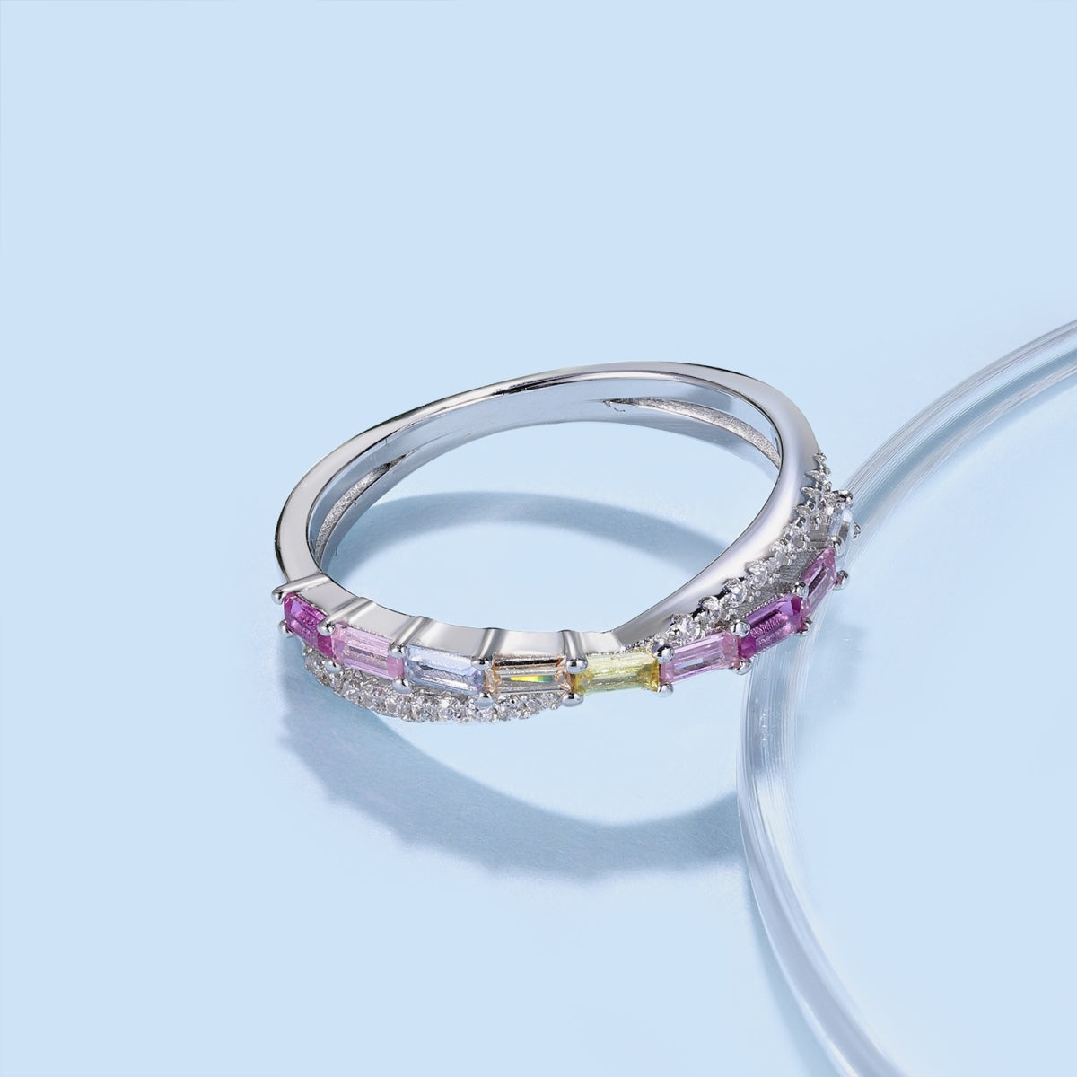 [Clover Jewelrys]Energetic Elegant Radiant Cut Party Ring