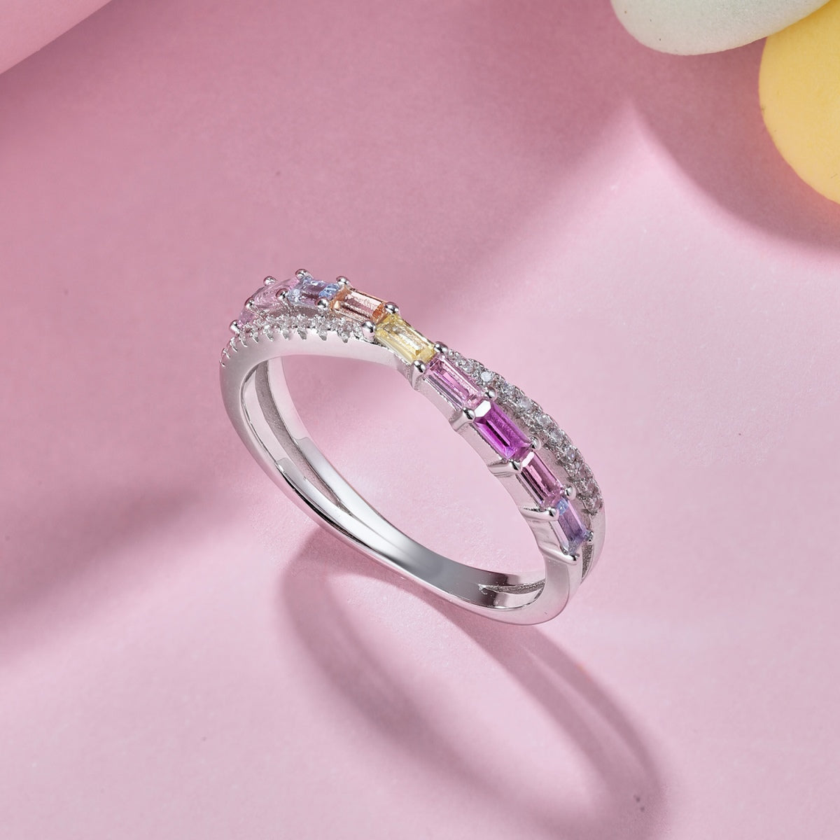 [Clover Jewelrys]Energetic Elegant Radiant Cut Party Ring