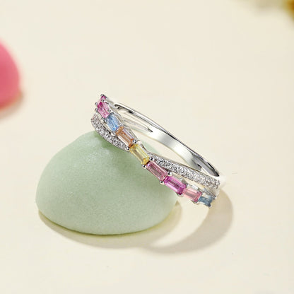 [Clover Jewelrys]Energetic Elegant Radiant Cut Party Ring