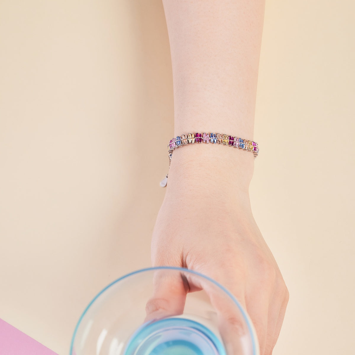 [Clover Jewelrys]Sparkling Exquisite Multi Cut Party Bracelet