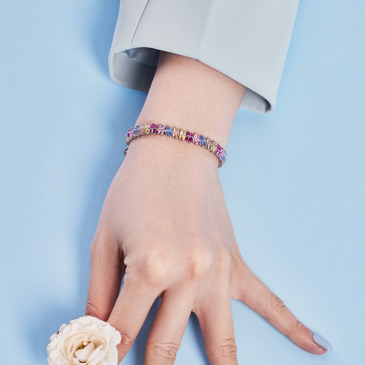 [Clover Jewelrys]Sparkling Exquisite Multi Cut Party Bracelet