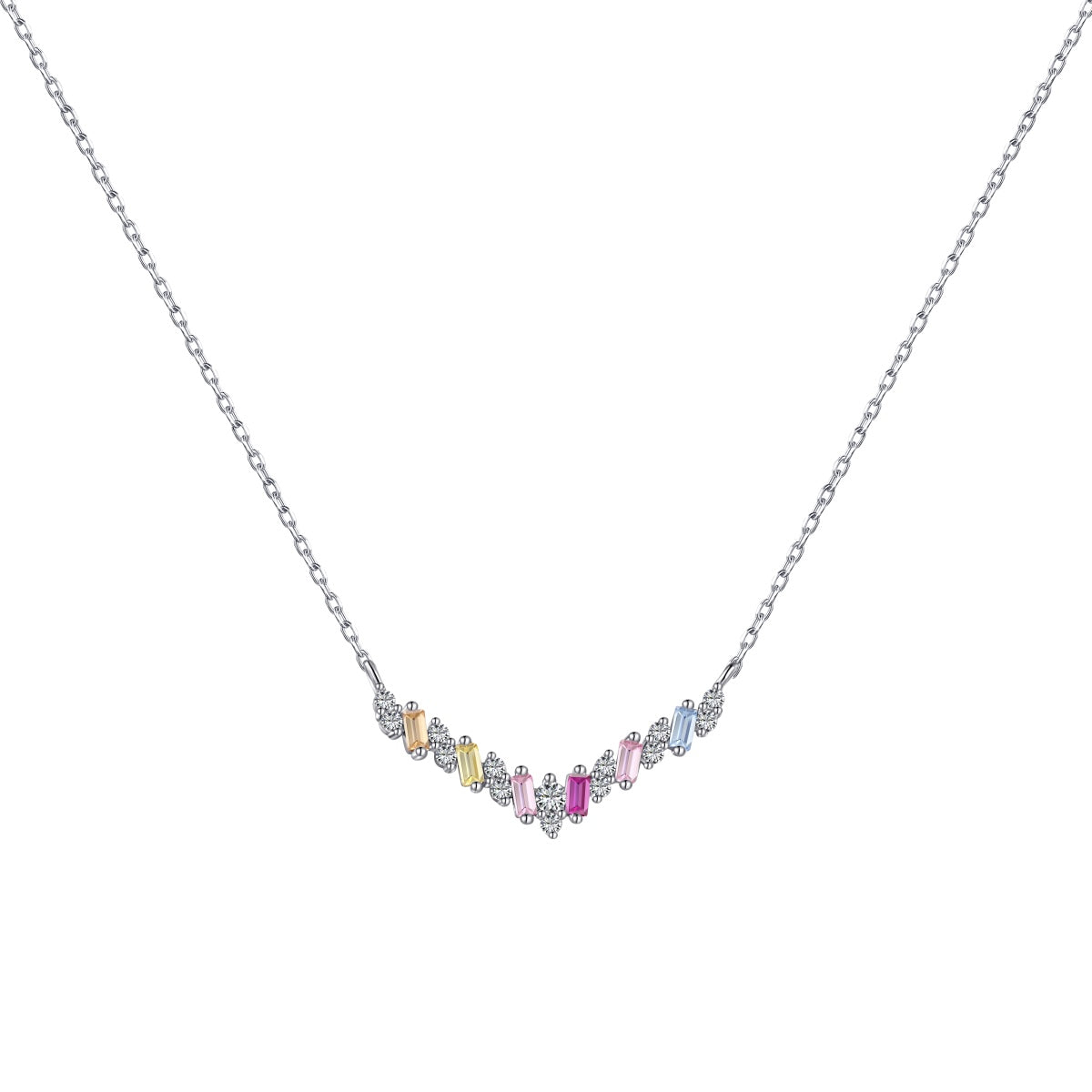 [Clover Jewelrys]Dazzling Rainbow Necklace