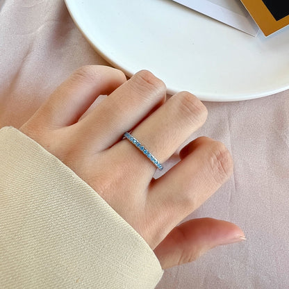 [Clover Jewelrys]Delicate Sparkling Round Cut Daily Ring