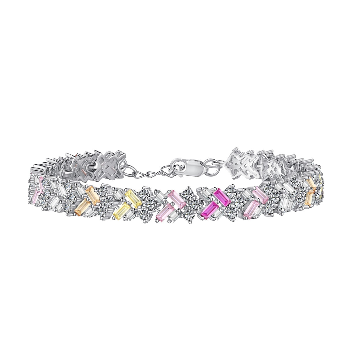 [Clover Jewelrys]Dazzling Unique Multi Shape Daily Bracelet