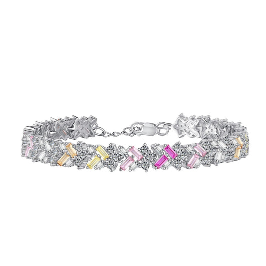 [Clover Jewelrys]Dazzling Unique Multi Shape Daily Bracelet