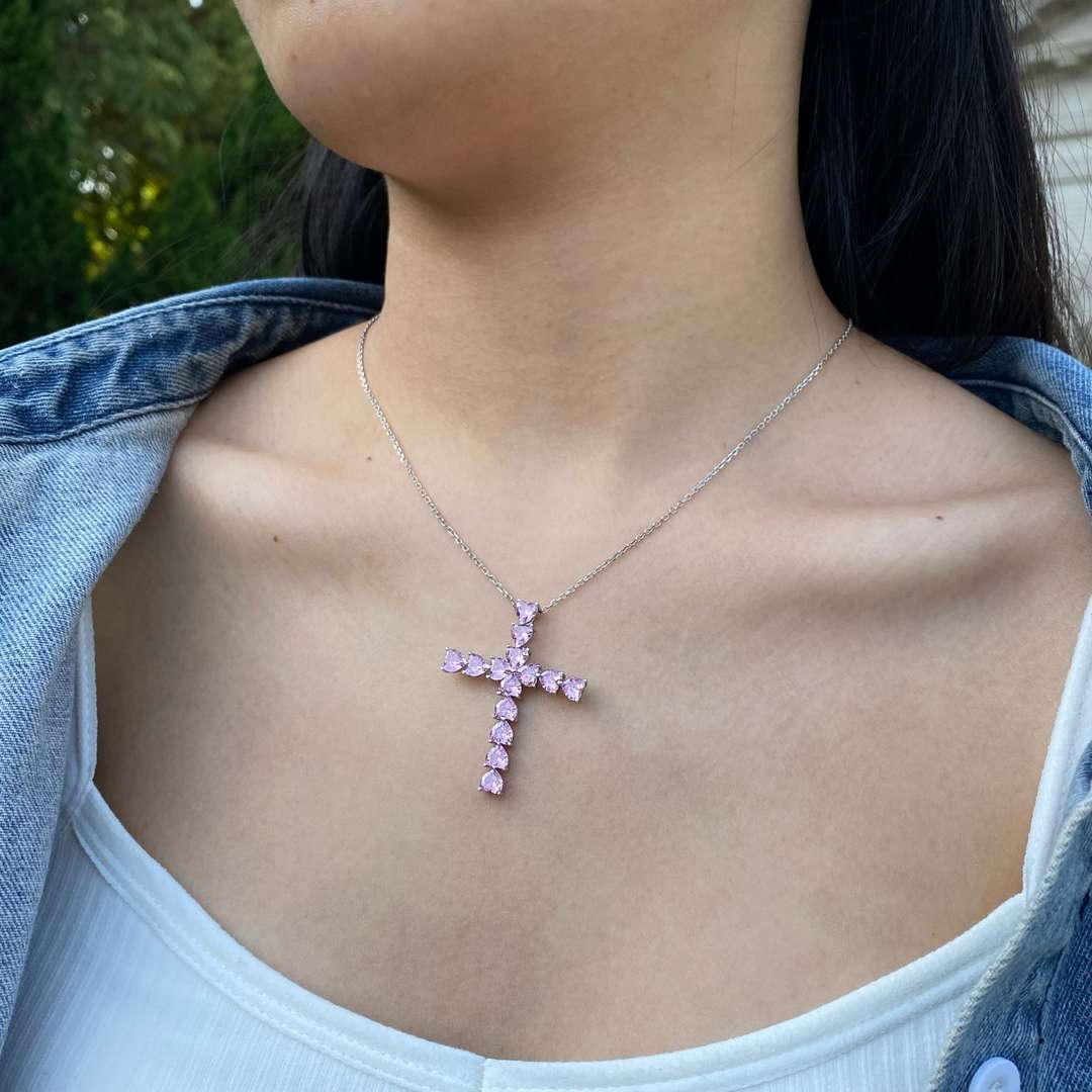 [Clover Jewelrys]Radiant Cross Shape Necklace