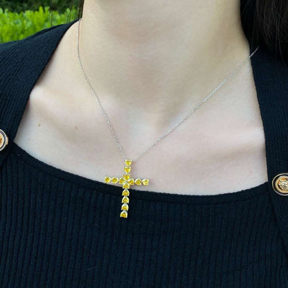 [Clover Jewelrys]Radiant Cross Shape Necklace