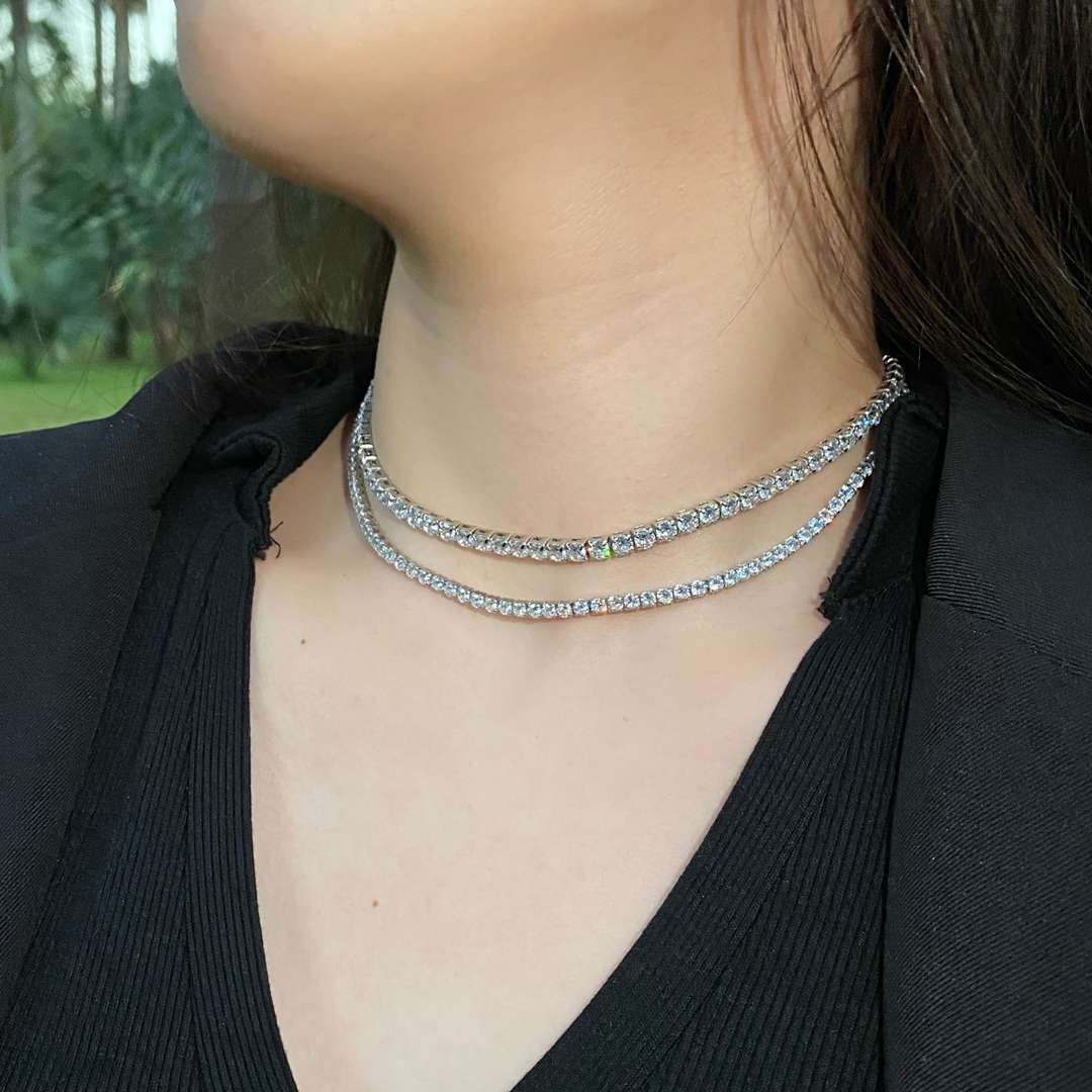 [Clover Jewelrys]Elegant Tennis Chain Necklace