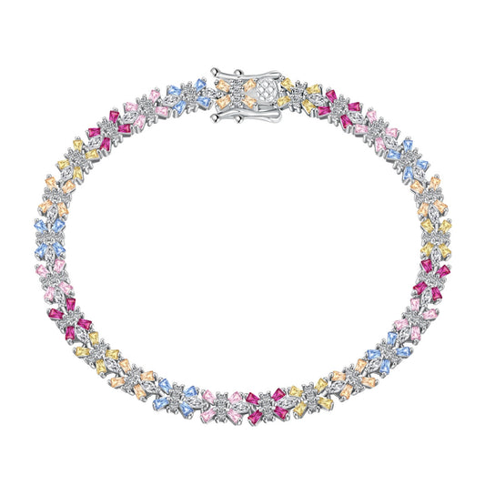 [Clover Jewelrys]Radiant Colorful Emerald Cut Party Bracelet