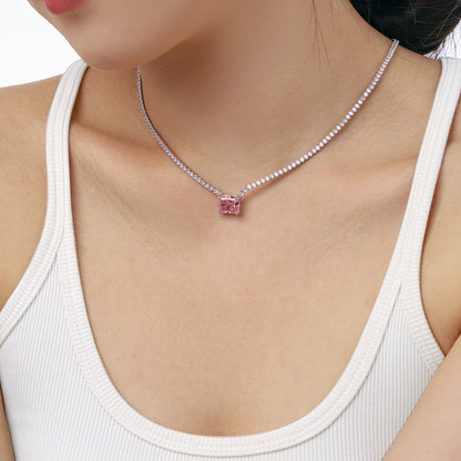 [Clover Jewelrys]4.0 Carat Elegant Radiant Cut Necklace