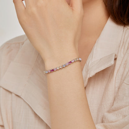 [Clover Jewelrys]Delicate Colorful Emerald Cut Party Bracelet