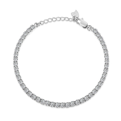 [Clover Jewelrys]Sparkling Round Cut Daily Bracelet