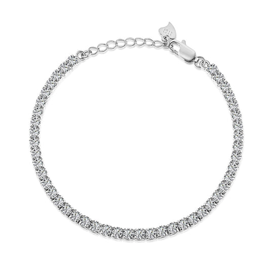 [Clover Jewelrys]Sparkling Round Cut Daily Bracelet