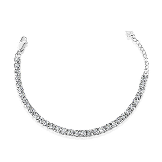 [Clover Jewelrys]Sparkling Radiant Princess Cut Tennis Bracelet