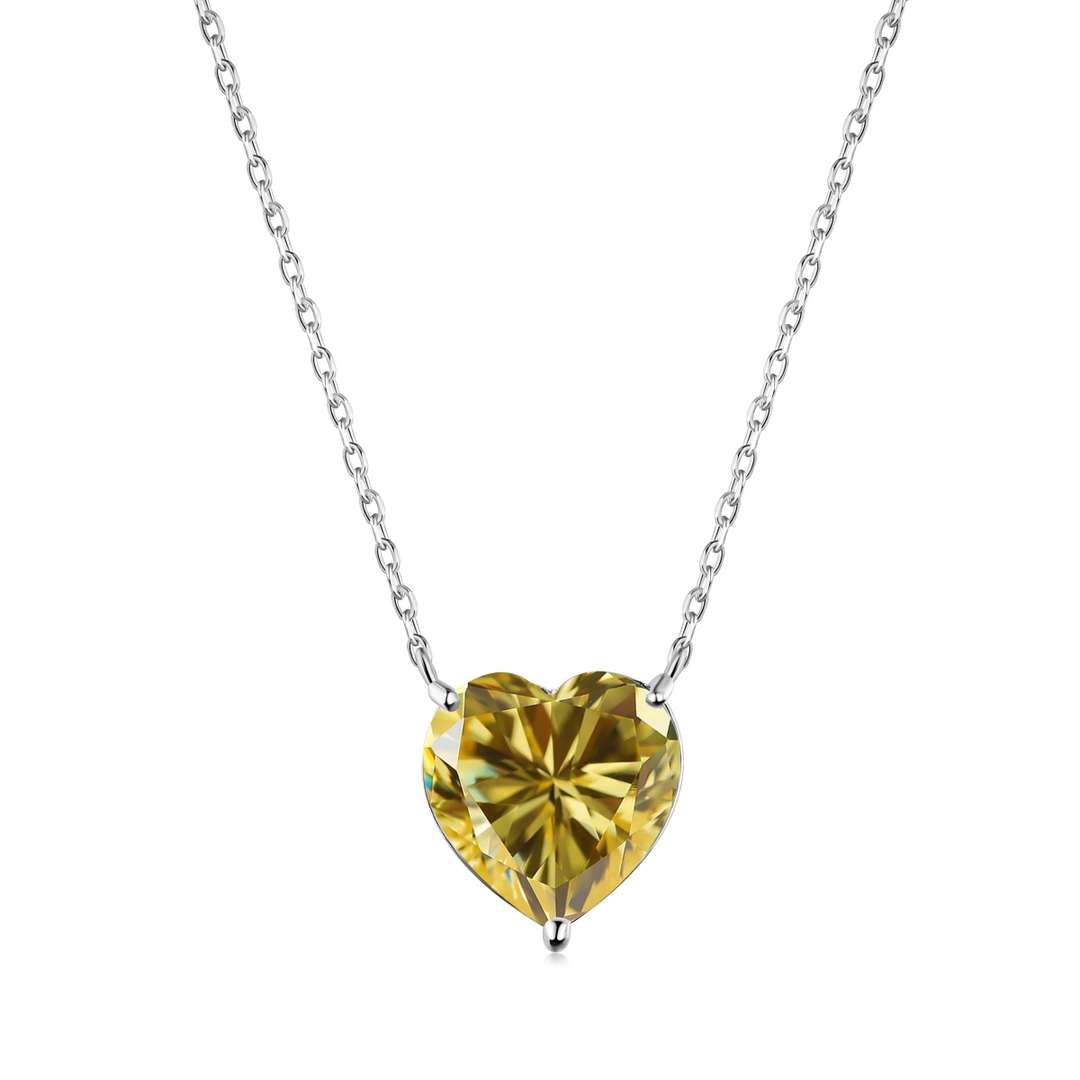 [Clover Jewelrys]6.0 carat Radiant Heart Shape Necklace