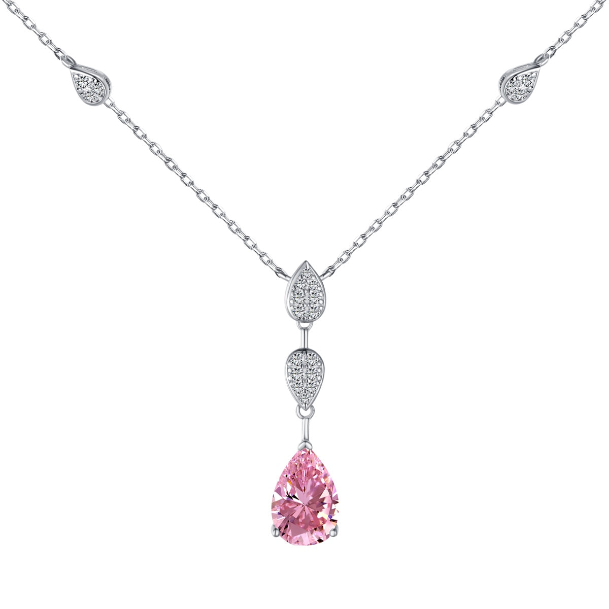 [Clover Jewelrys]Dazzling Pear Cut Necklace