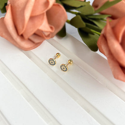 [Clover Jewelrys]Devil's Eye Ear Bone Nail Earrings