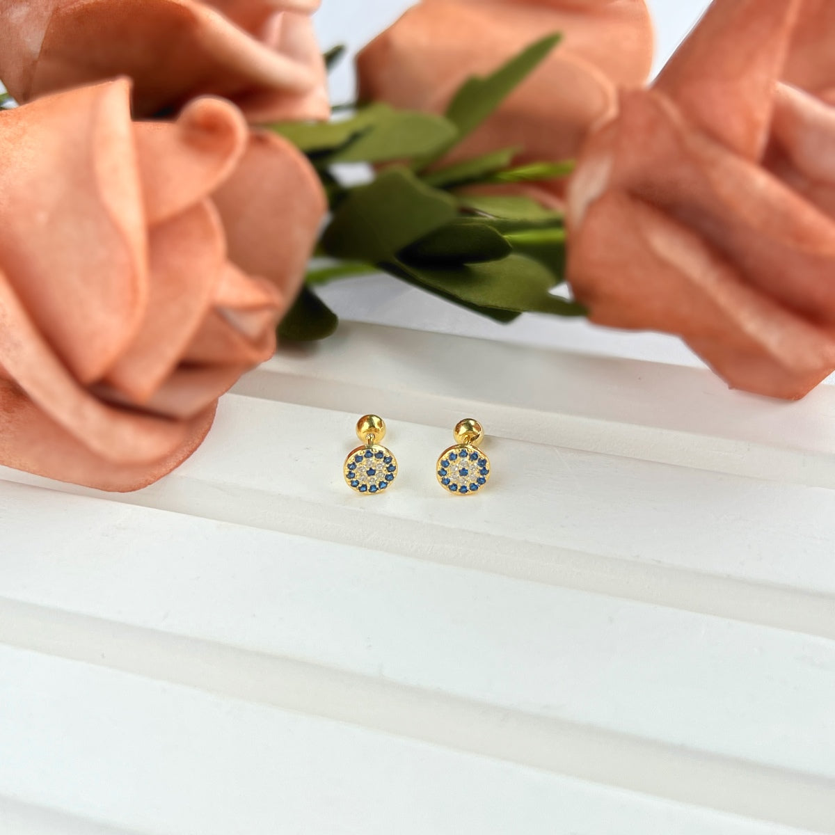 [Clover Jewelrys]Devil's Eye Ear Bone Nail Earrings