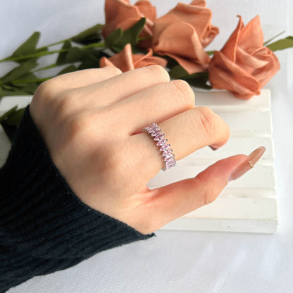 [Clover Jewelrys]Gorgeous Marquise Cut Tennis Ring