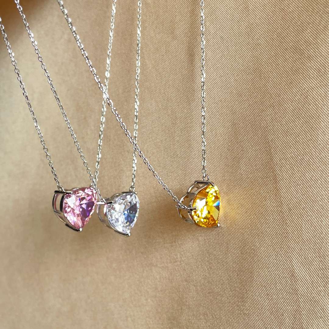 [Clover Jewelrys]6.0 carat Radiant Heart Shape Necklace