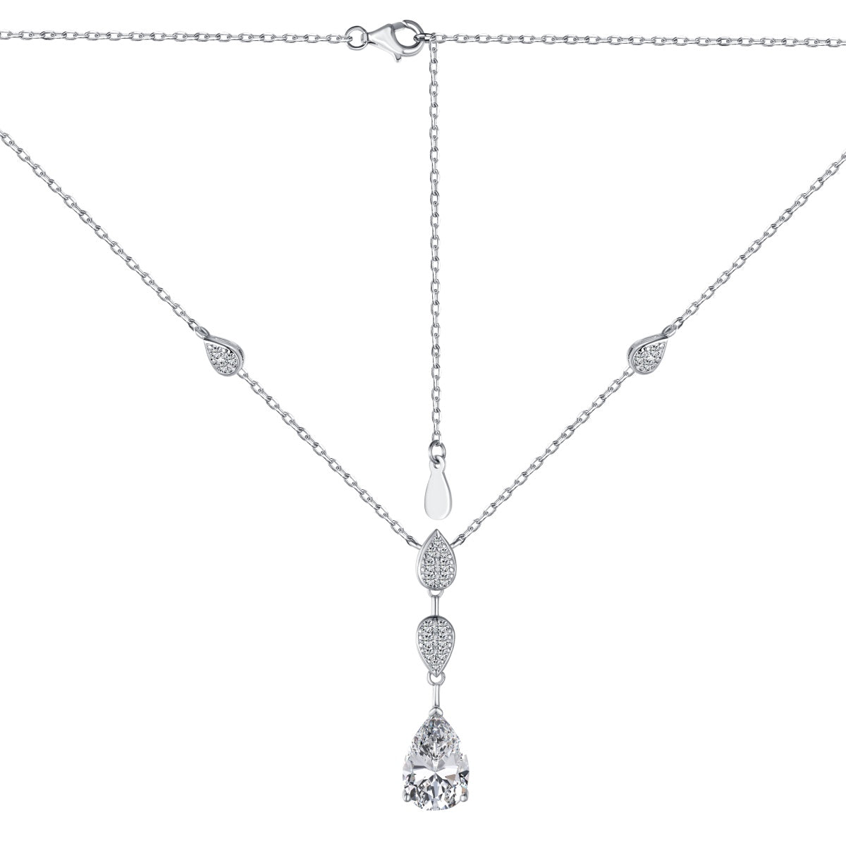 [Clover Jewelrys]Dazzling Pear Cut Necklace