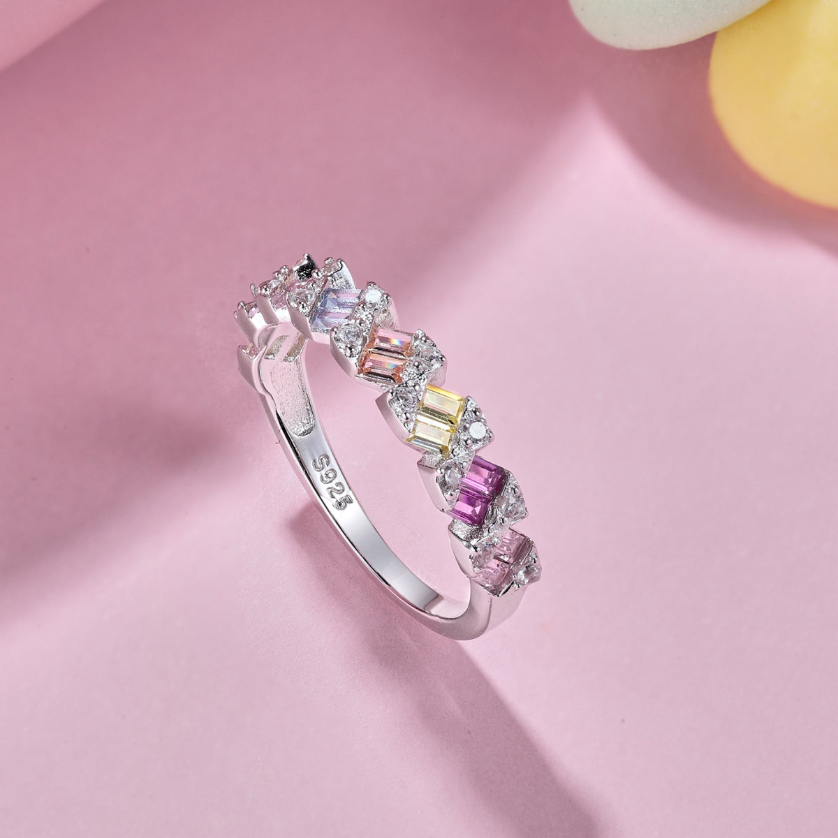 [Clover Jewelrys]Delicate Vibrant Emerald Cut Daily Ring