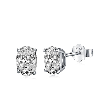 [Clover Jewelrys]Oval Classic Dignified Elegant Earrings