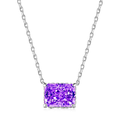 [Clover Jewelrys]Luxurious Square Shape Colorful Necalack