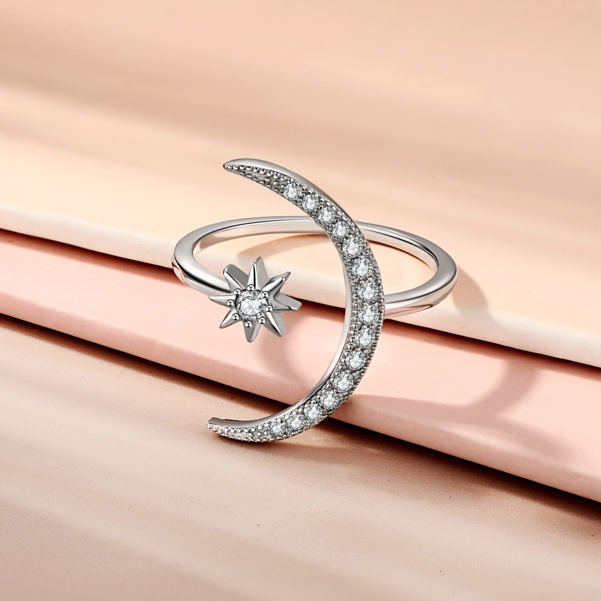 [Clover Jewelrys]Eternity Moon & Star Ring