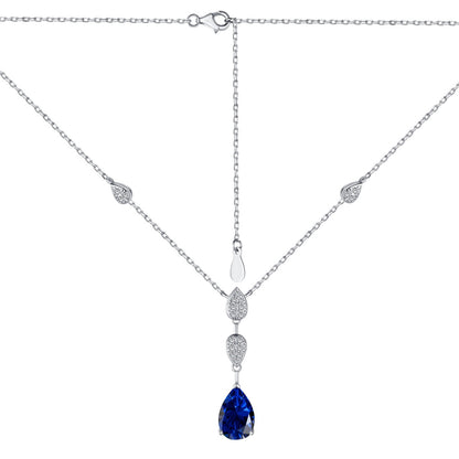 [Clover Jewelrys]Dazzling Pear Cut Necklace