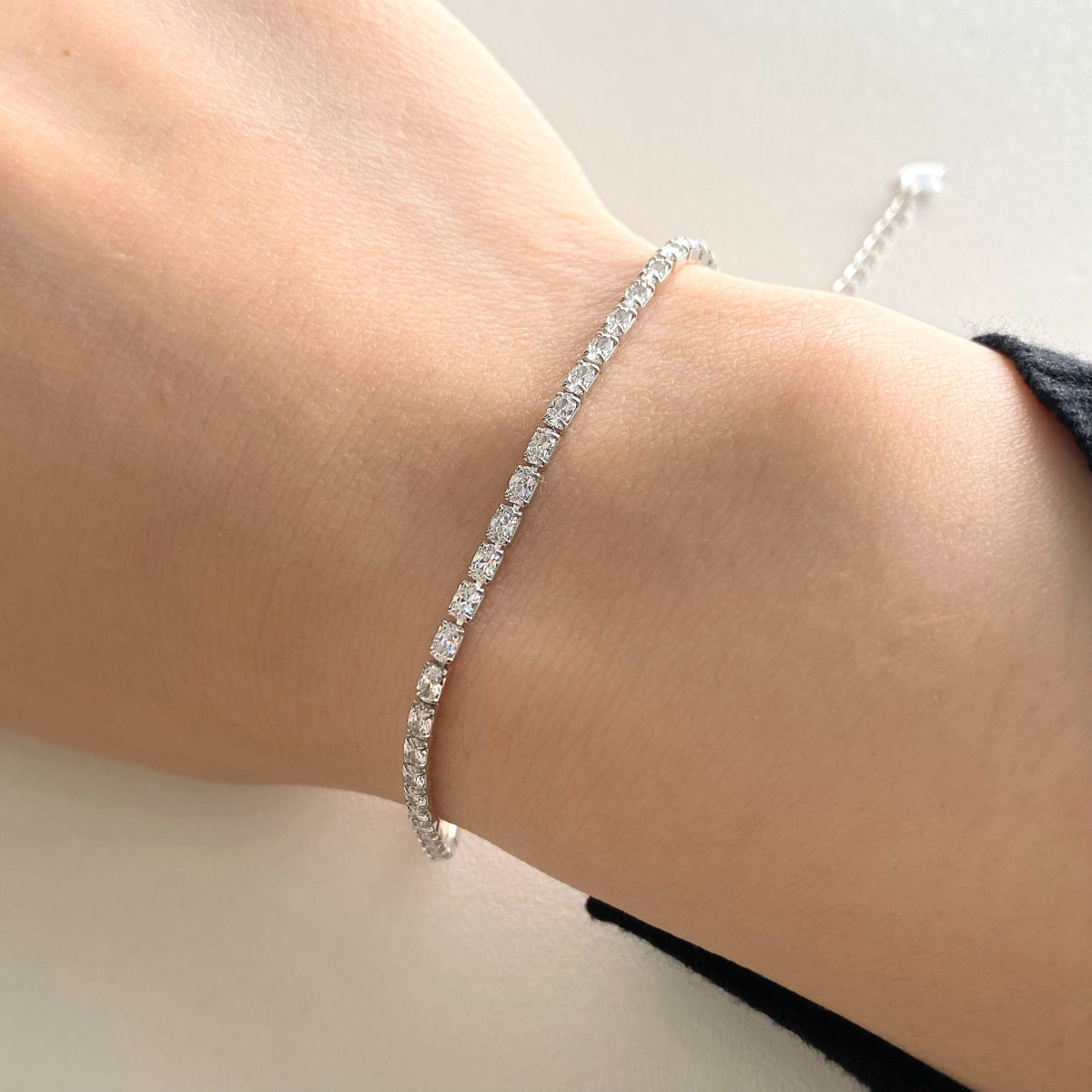 [Clover Jewelrys]Elegant Emerald Cut Daily Bracelet