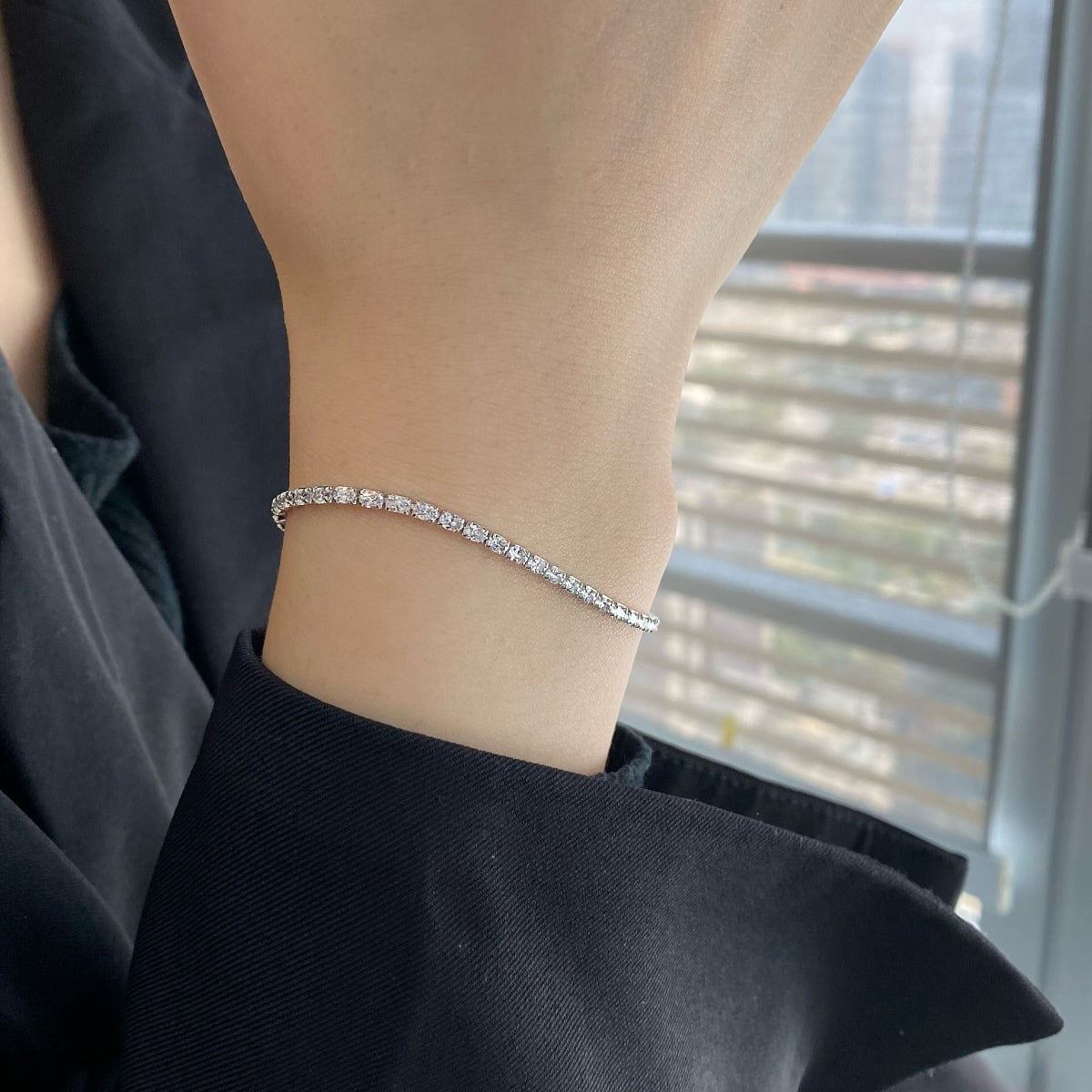 [Clover Jewelrys]Elegant Emerald Cut Daily Bracelet