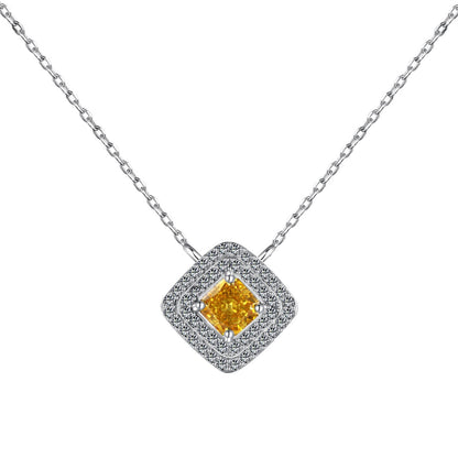 [Clover Jewelrys]Sparkling Asscher Cut Necklace