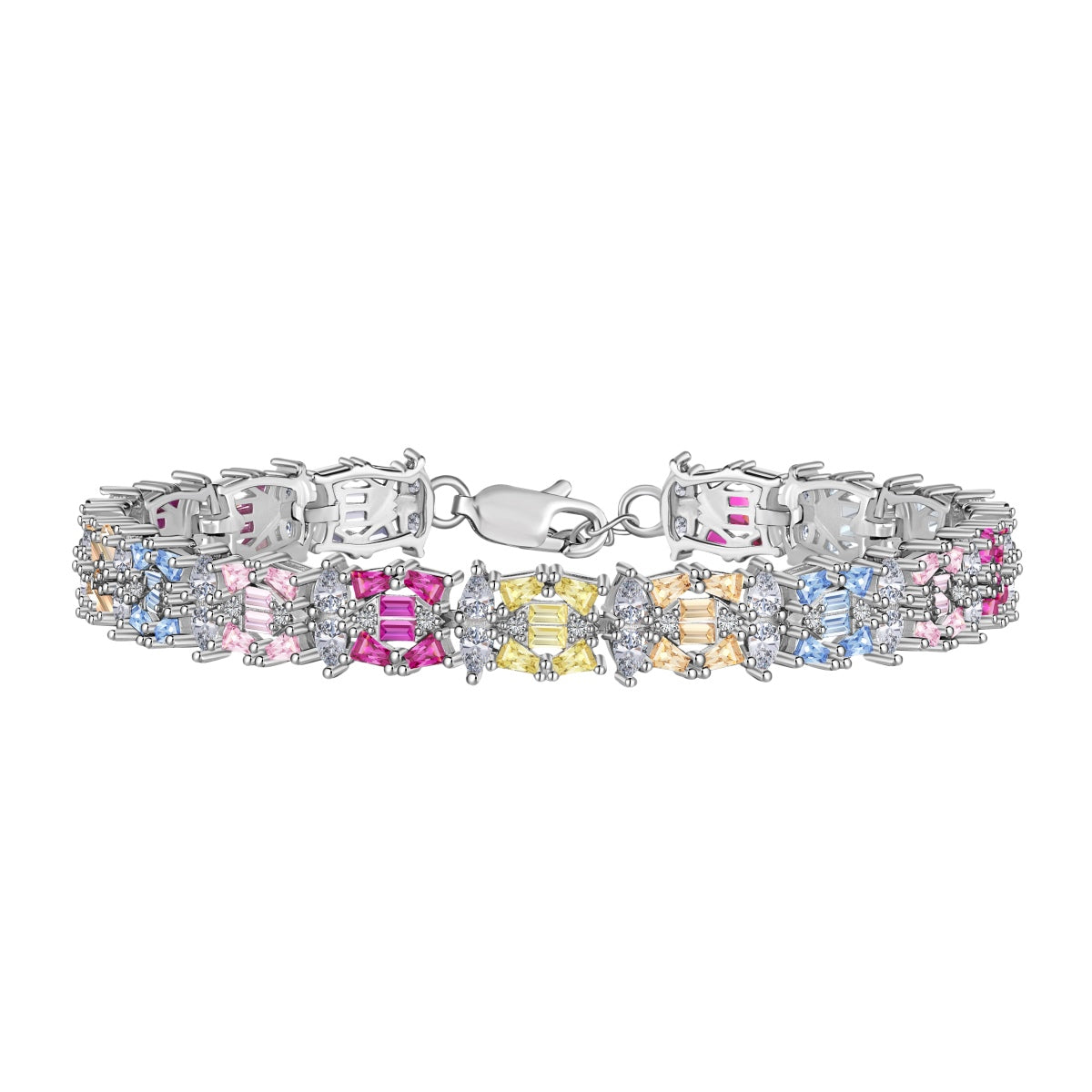 [Clover Jewelrys]Delicate Colorful Multi Cut Party Bracelet