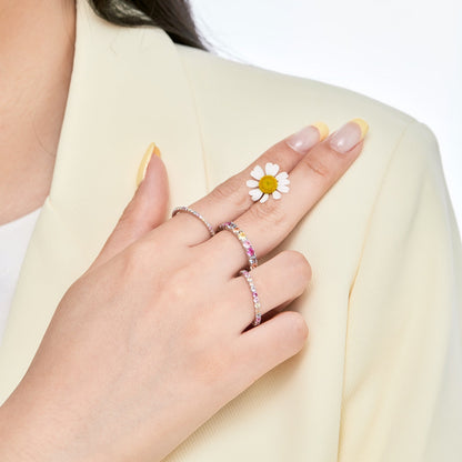 [Clover Jewelrys]Elegant Vivid Round Cut Daily Ring