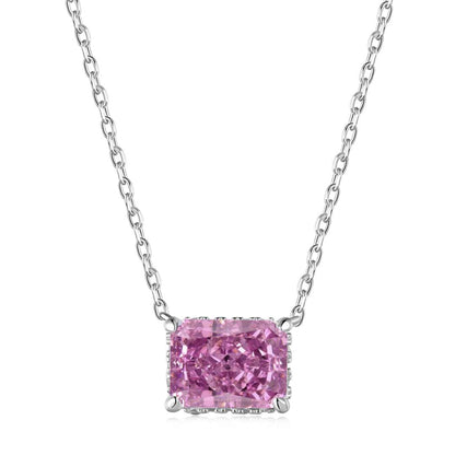 [Clover Jewelrys]Luxurious Square Shape Colorful Necalack