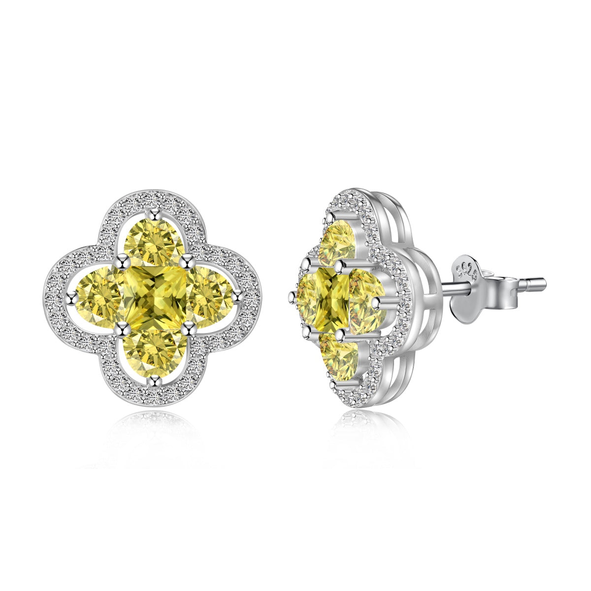 [Clover Jewelrys]Lucky Four-Leaf Clover Exquisite Earrings