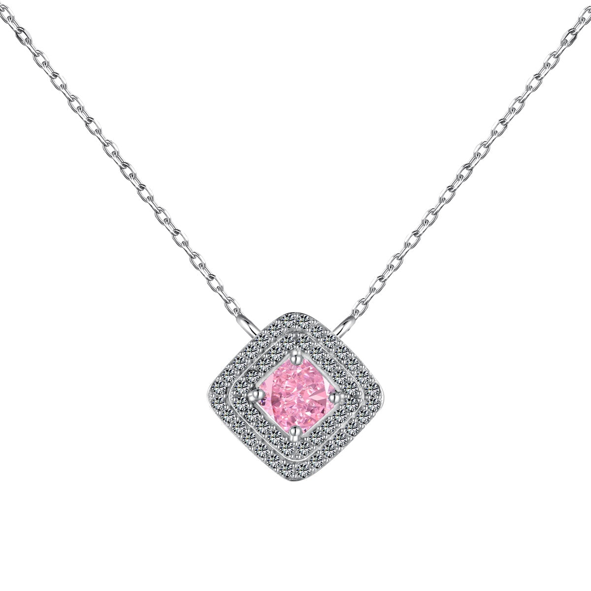 [Clover Jewelrys]Sparkling Asscher Cut Necklace