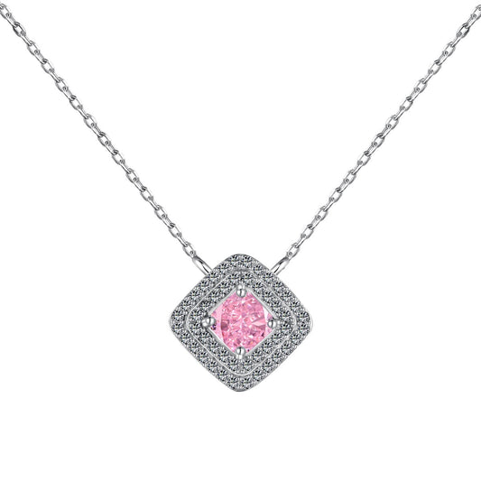 [Clover Jewelrys]Sparkling Asscher Cut Necklace