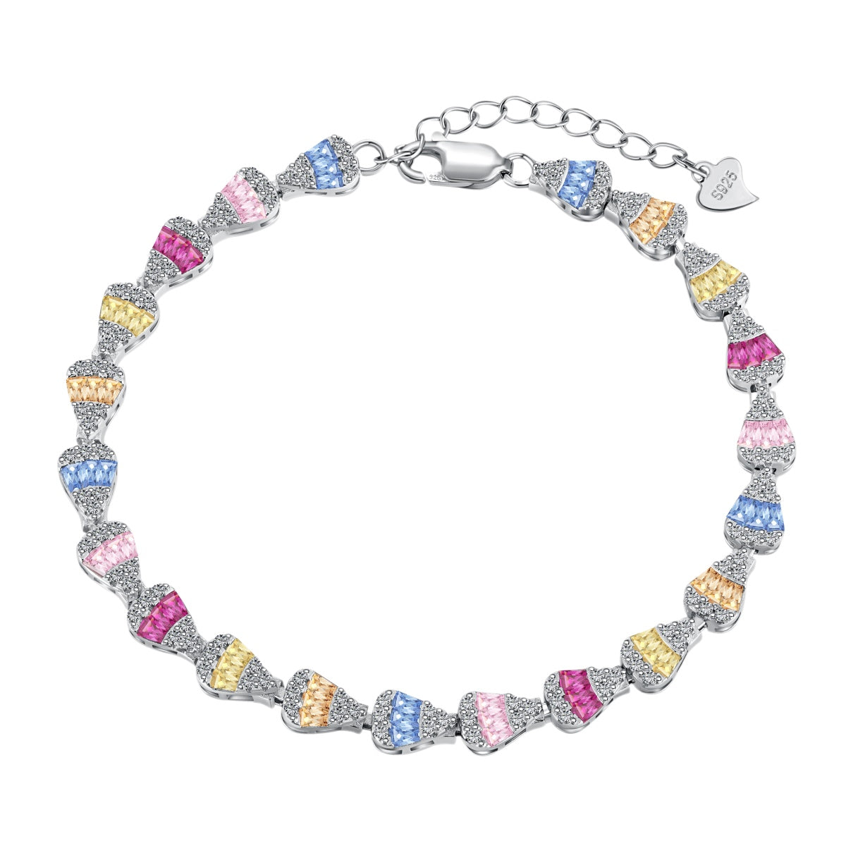 [Clover Jewelrys]Radiant Water Drop Shape Daily Bracelet