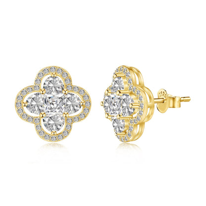 [Clover Jewelrys]Lucky Four-Leaf Clover Exquisite Earrings