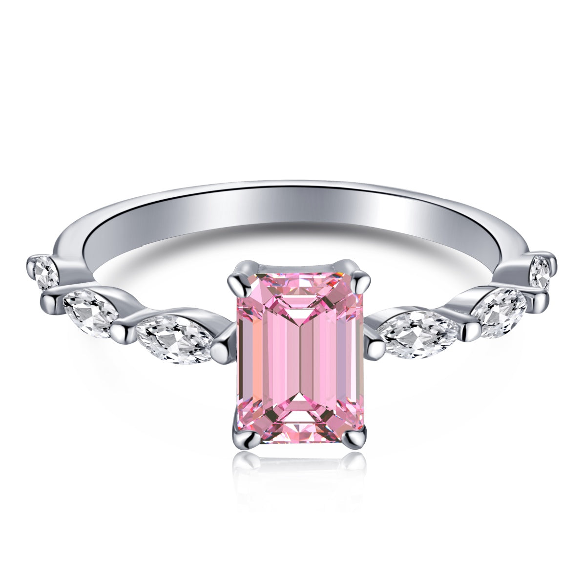 [Clover Jewelrys]1.0 Carat Dainty Resplendent Radiant Cut Daily Ring