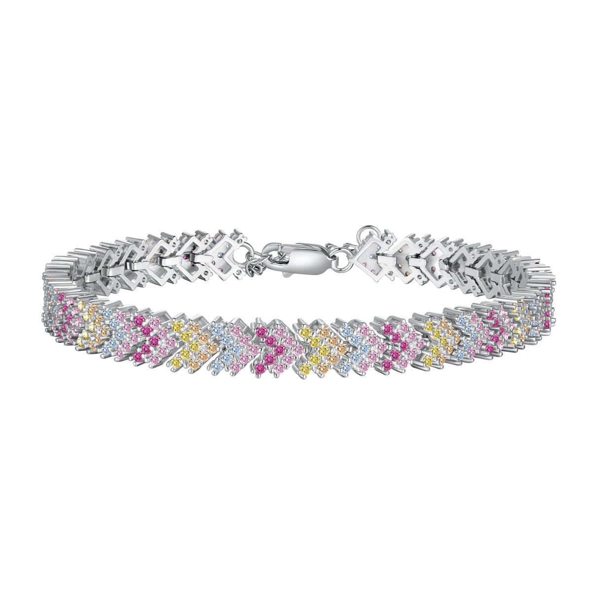 [Clover Jewelrys]Ornate Sparkling Round Cut Party Bracelet