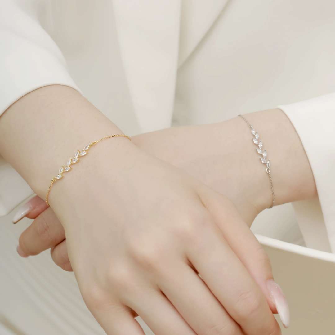 [Clover Jewelrys]Elegant Wheat Leaves Shape Bracelet