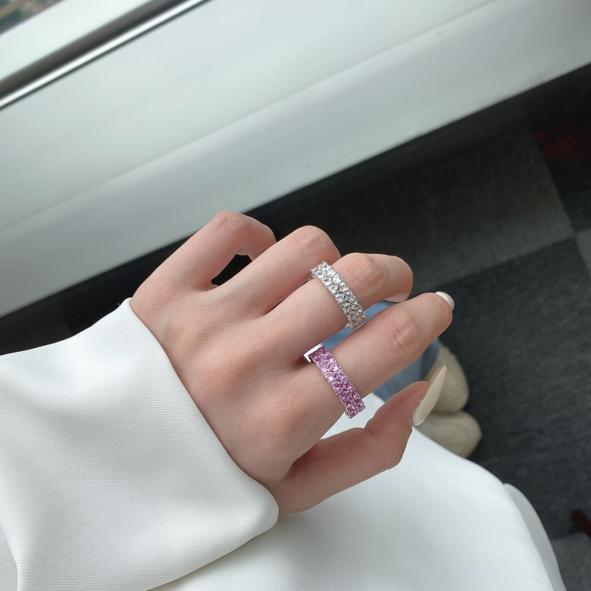 [Clover Jewelrys]Sparkling Full Heart Ring