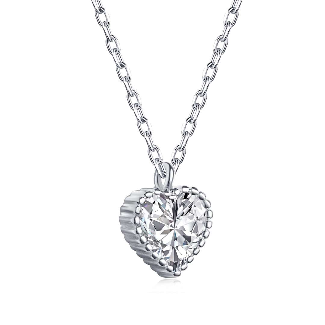 [Clover Jewelrys]Ornate Heart Shape Necklace