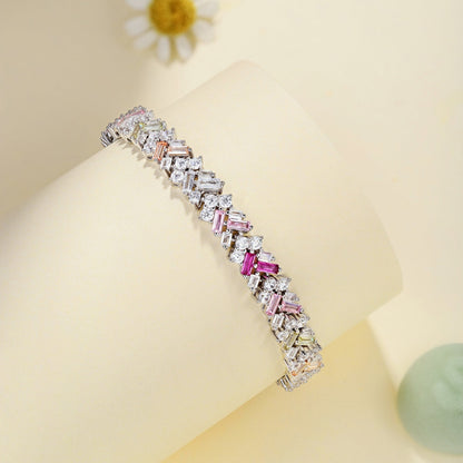 [Clover Jewelrys]Dazzling Unique Multi Shape Daily Bracelet